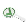 Voting Sign Set – Green Checkmark & Red X, White Handles or Red/Green Handles, 8.71 x 4.81 Inches