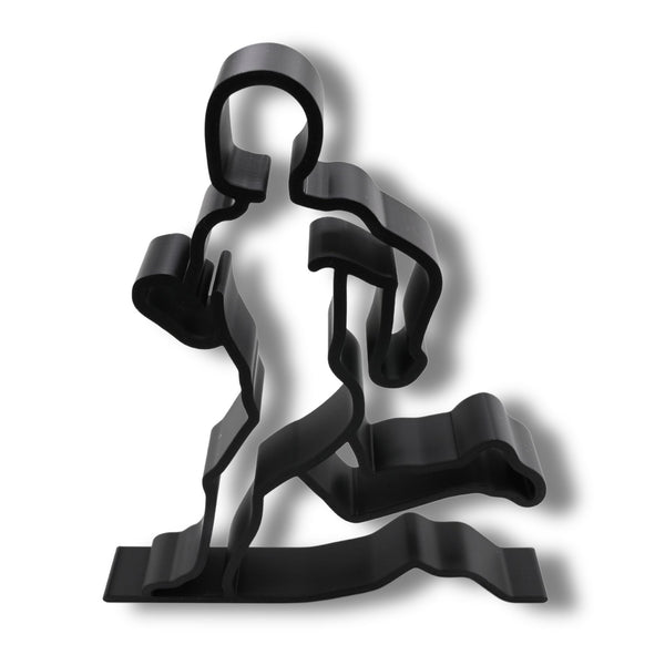 Athletic Male Runner, Minimalist Line Art Athlete, Strong and Focused Runner Silhouette Home Decor, Modern Hobbies and Desk Line Art