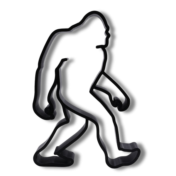 Sasquatch Walking, Bigfoot Line Art Figure, 3D Printed Gift, Unique Camper Gift Idea, Yeti Line Art Sculpture, Minimalist Home Decor