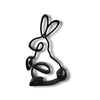 Perching Rabbit Sculpture, Minimalist Line Art Rabbit, Whimsical Bunny Home Decor, Modern Hobbies, Desk Line Art for Animal Lovers