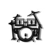 Full Drum Kit Decor, Minimalist Line Art for Music Enthusiasts Home Decor, Modern Hobbies, Desk Line Art