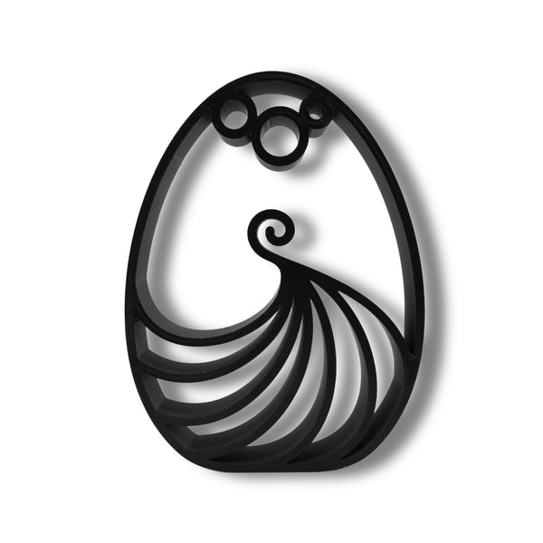 Elegant Twirl Easter Decor, Minimalist Line Art, Egg Silhouette Statue, Elegant Seasonal Home Decor, Modern Hobbies, Desk Line Art