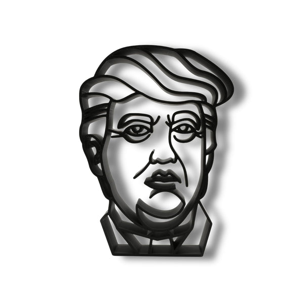 Donald Trump Face Silhouette, Minimalist Line Art, Portrait Sculpture, Elegant Political Artwork, Home Decor, Modern Hobbies, Desk Line Art