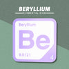 BERYLLIUM Periodic Table Tile – Educational Wall Art for Science Lovers, 5.6 x 5.6 Inches