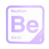 BERYLLIUM Periodic Table Tile – Educational Wall Art for Science Lovers, 5.6 x 5.6 Inches