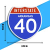 Interstate 40 Road Sign Replica – Personalized Travel Sign | Home & Office Wall Decor (8.54” x 8.53”)