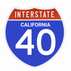 Interstate 40 Road Sign Replica – Personalized Travel Sign | Home & Office Wall Decor (8.54” x 8.53”)