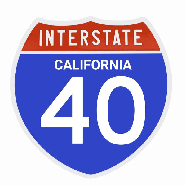 Interstate 40 Road Sign Replica – Personalized Travel Sign | Home & Office Wall Decor (8.54” x 8.53”)