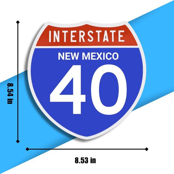 Interstate 40 Road Sign Replica – Personalized Travel Sign | Home & Office Wall Decor (8.54” x 8.53”)