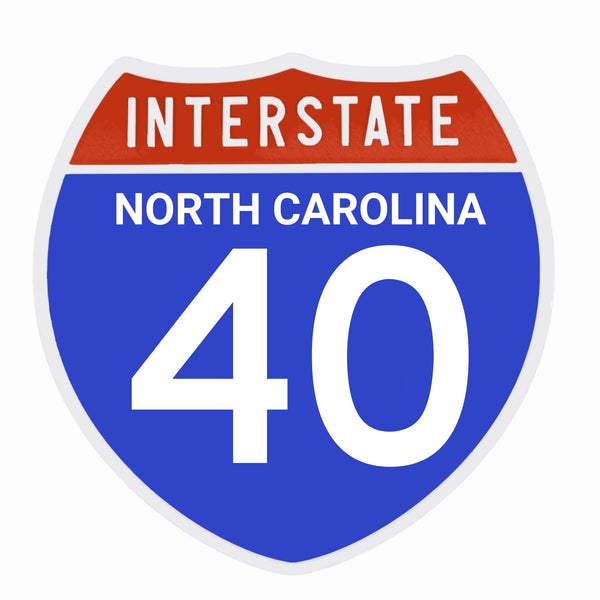 Interstate 40 Road Sign Replica – Personalized Travel Sign | Home & Office Wall Decor (8.54” x 8.53”)