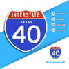 Interstate 40 Road Sign Replica – Personalized Travel Sign | Home & Office Wall Decor (8.54” x 8.53”)
