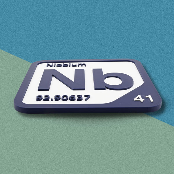 NIOBIUM Periodic Table Tile – Educational Wall Art for Science Lovers, 5.6 x 5.6 Inches