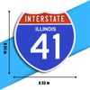 Interstate 41 Road Sign Replica – Personalized Travel Sign | Home & Office Wall Decor (8.54” x 8.53”)