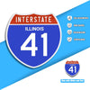 Interstate 41 Road Sign Replica – Personalized Travel Sign | Home & Office Wall Decor (8.54” x 8.53”)