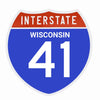 Interstate 41 Road Sign Replica – Personalized Travel Sign | Home & Office Wall Decor (8.54” x 8.53”)