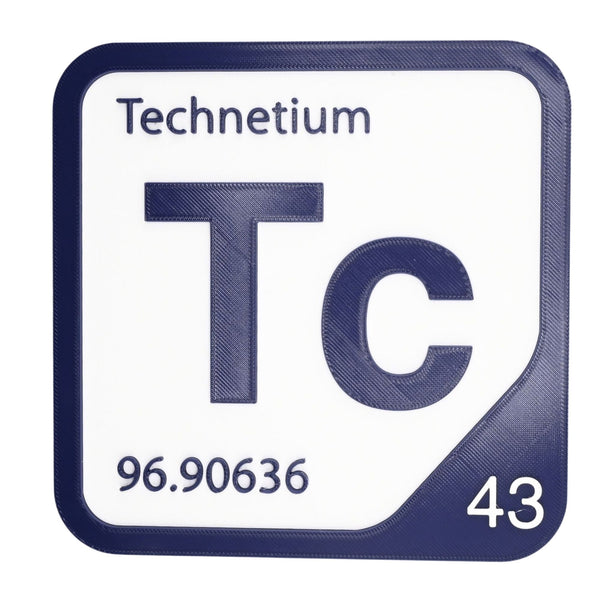 TECHNETIUM Periodic Table Tile – Educational Wall Art for Science Lovers, 5.6 x 5.6 Inches