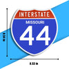 Interstate 44 Road Sign Replica – Personalized Travel Sign | Home & Office Wall Decor (8.54” x 8.53”)
