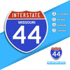 Interstate 44 Road Sign Replica – Personalized Travel Sign | Home & Office Wall Decor (8.54” x 8.53”)