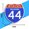 Interstate 44 Road Sign Replica – Personalized Travel Sign | Home & Office Wall Decor (8.54” x 8.53”)