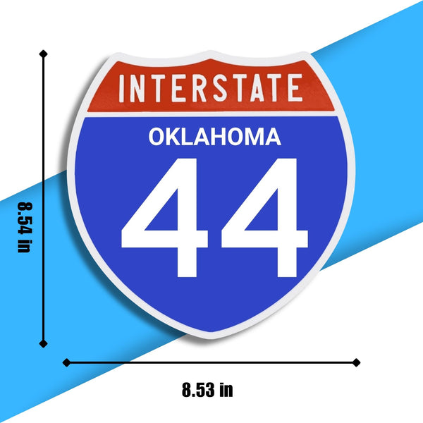Interstate 44 Road Sign Replica – Personalized Travel Sign | Home & Office Wall Decor (8.54” x 8.53”)