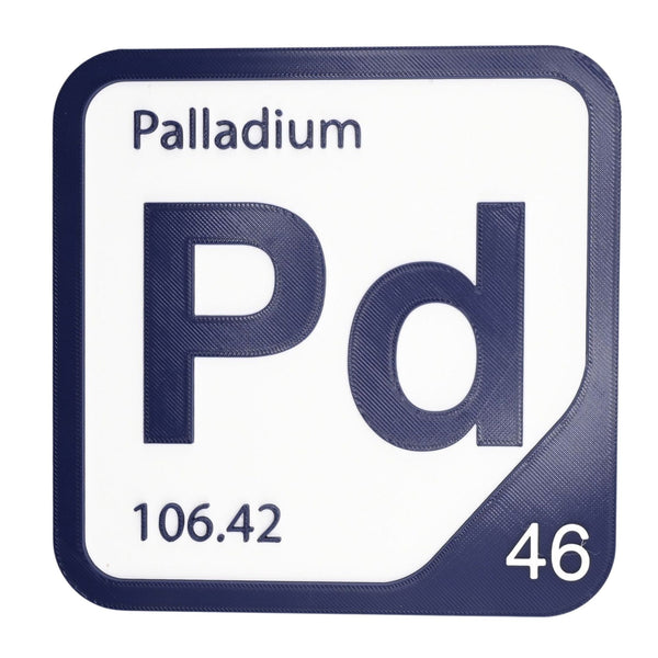 PALLADIUM Periodic Table Tile – Educational Wall Art for Science Lovers, 5.6 x 5.6 Inches