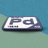 PALLADIUM Periodic Table Tile – Educational Wall Art for Science Lovers, 5.6 x 5.6 Inches