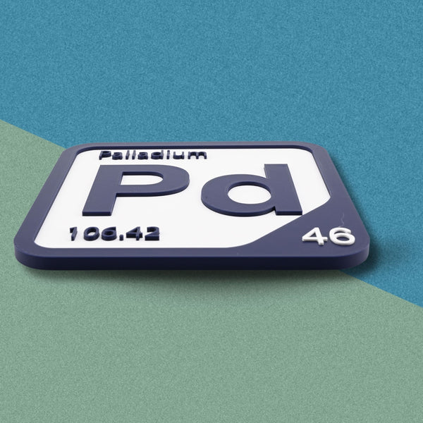 PALLADIUM Periodic Table Tile – Educational Wall Art for Science Lovers, 5.6 x 5.6 Inches