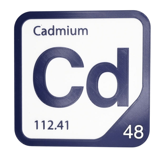 CADMIUM Periodic Table Tile – Educational Wall Art for Science Lovers, 5.6 x 5.6 Inches