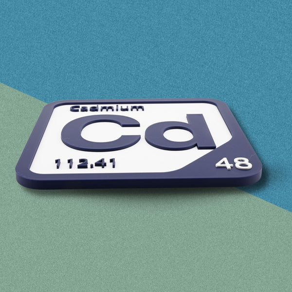 CADMIUM Periodic Table Tile – Educational Wall Art for Science Lovers, 5.6 x 5.6 Inches