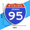 Interstate 95 Road Sign Replica – Personalized Travel Sign | Home & Office Wall Decor (8.54” x 8.53”)