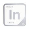 INDIUM Periodic Table Tile – Educational Wall Art for Science Lovers, 5.6 x 5.6 Inches