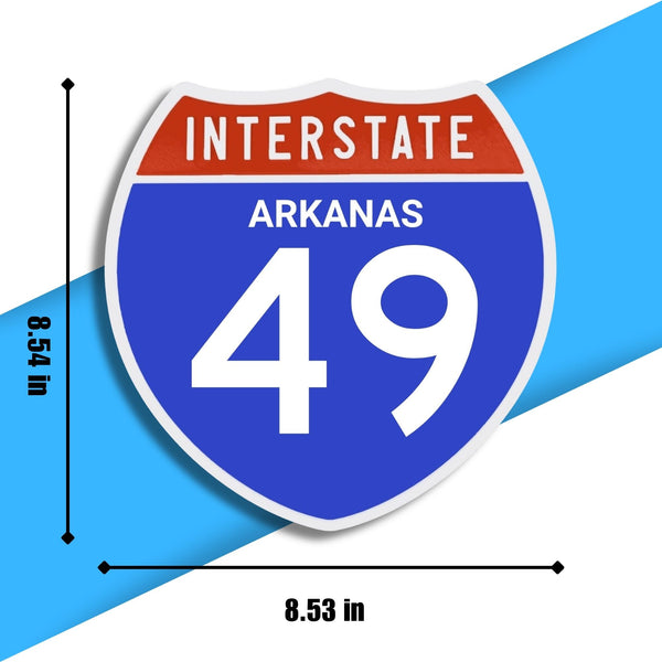 Interstate 49 Road Sign Replica – Personalized Travel Sign | Home & Office Wall Decor (8.54” x 8.53”)