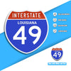 Interstate 49 Road Sign Replica – Personalized Travel Sign | Home & Office Wall Decor (8.54” x 8.53”)