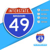 Interstate 49 Road Sign Replica – Personalized Travel Sign | Home & Office Wall Decor (8.54” x 8.53”)