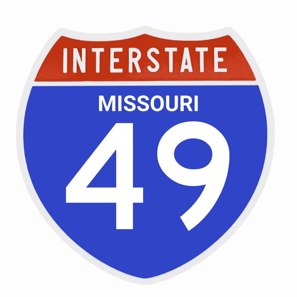 Interstate 49 Road Sign Replica – Personalized Travel Sign | Home & Office Wall Decor (8.54” x 8.53”)