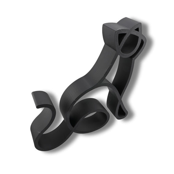 Attentive Cat Sculpture, Minimalist Line Art Cat, Cat Silhouette Home Decor, Modern Hobbies and Desk Line Art