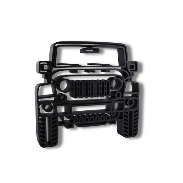 Jeep Wrangler Sculpture Front View Minimalist Line Art SUV Statue, Off-Road Vehicle Wall Decor, Adventure Lover Gift, Modern Desk Display