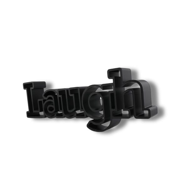 Laugh Rounded Serif, Minimalist Line Art, "Laugh" Sculpture, Elegant Inspirational Home Decor, Modern Hobbies, Desk Line Art