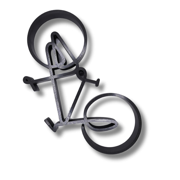 Family Bike Sculpture, Minimalist Line Art Cyclists, Bicycle Silhouette Home Decor, Modern Hobbies and Desk Line Art