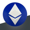Ethereum Wall Sign – 8.66" Round Crypto Deco | Modern Blockchain Art for Home, Office, or Gaming Spaces