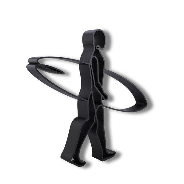 Surfer Walking Figure, 3D Printed Line Art, Surfer Sculpture, Water Sports Gift Idea, Surf Decorations, Surfing Gift Surfer