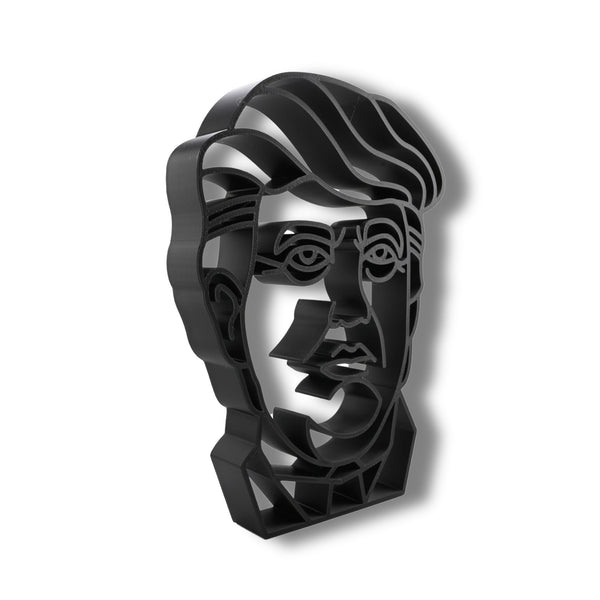 Donald Trump Face Silhouette, Minimalist Line Art, Portrait Sculpture, Elegant Political Artwork, Home Decor, Modern Hobbies, Desk Line Art