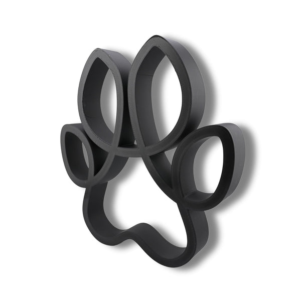 Curved Canine Paw Sculpture, Minimalist Line Art, Dog Paw Silhouette Decor, Pet Lover Gift, Home Decor, Modern Hobbies, Desk Line Art