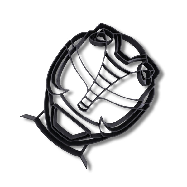 Mighty Morphin Power Ranger Helmet Sculpture, Minimalist Line Art, Power Ranger Helmet Silhouette Home Decor, Modern Hobbies and Desk Line Art Gift