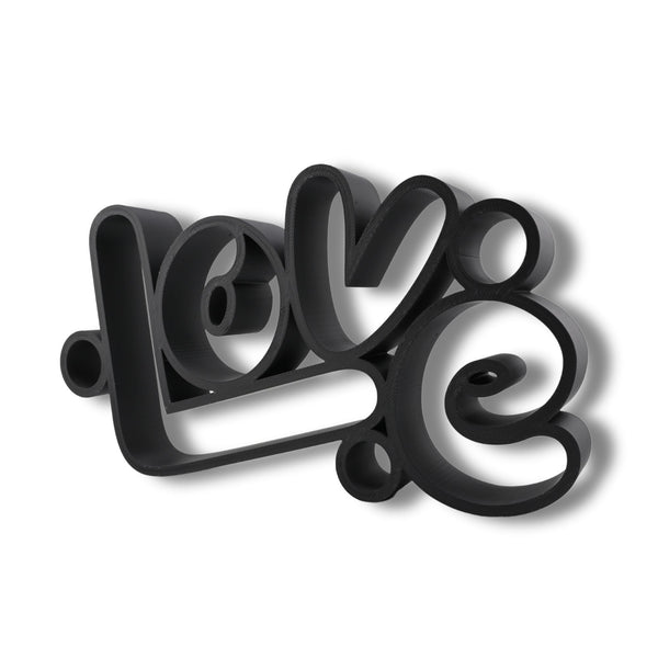 Love Bubble Letters, Minimalist Line Art, "Love" Sculpture, Elegant Inspirational Home Decor, Modern Hobbies, Desk Line Art