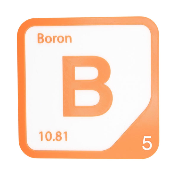 BORON Periodic Table Tile – Educational Wall Art for Science Lovers, 5.6 x 5.6 Inches