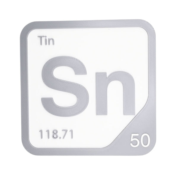 TIN Periodic Table Tile – Educational Wall Art for Science Lovers, 5.6 x 5.6 Inches