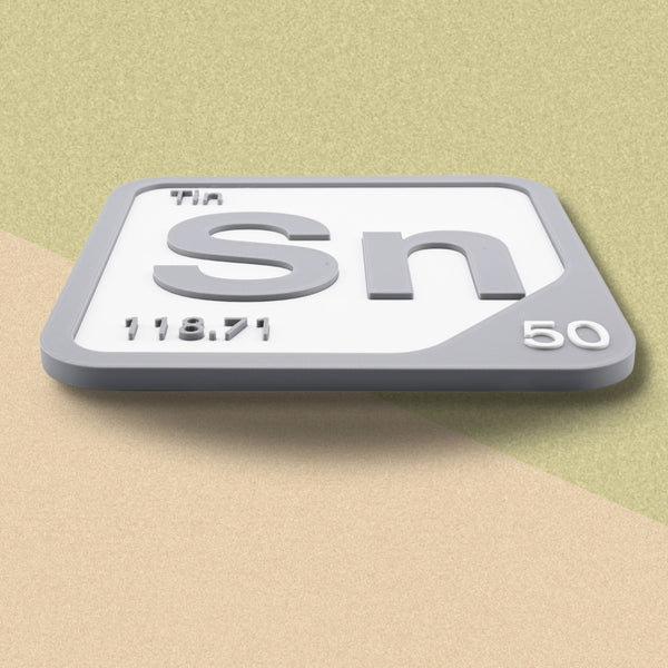 TIN Periodic Table Tile – Educational Wall Art for Science Lovers, 5.6 x 5.6 Inches