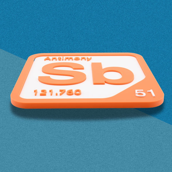 ANTIMONY Periodic Table Tile – Educational Wall Art for Science Lovers, 5.6 x 5.6 Inches