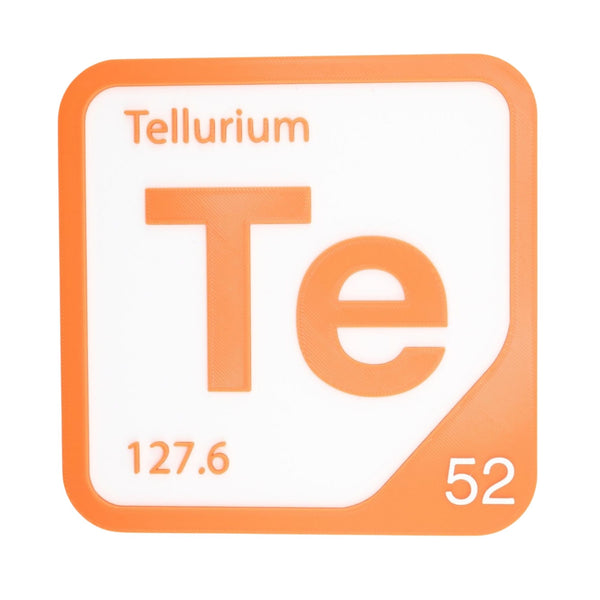 TELLURIUM Periodic Table Tile – Educational Wall Art for Science Lovers, 5.6 x 5.6 Inches